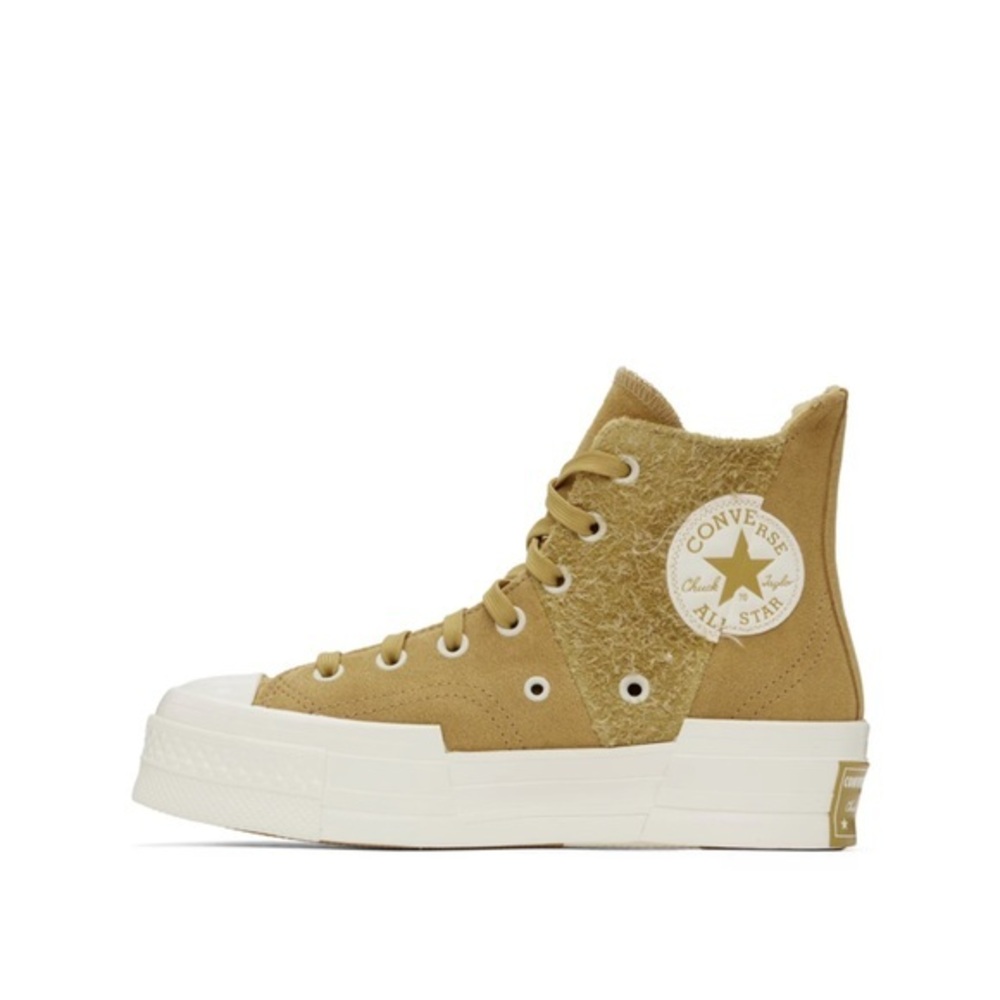 Converse High Top Sneakers in Tan and Cream